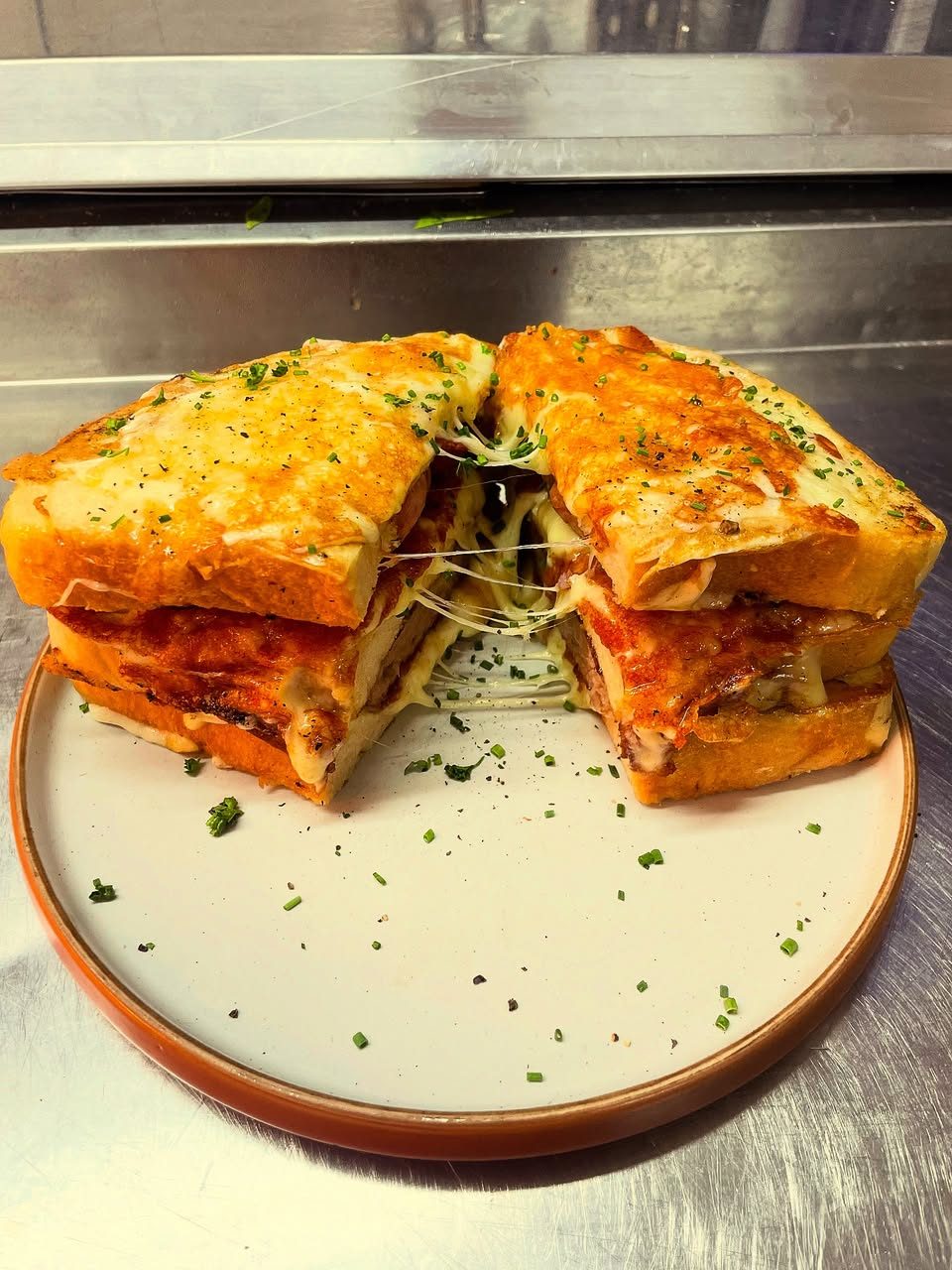Best Breakfast Bodmin grilled cheese breakfast toastie with sausage and bacon